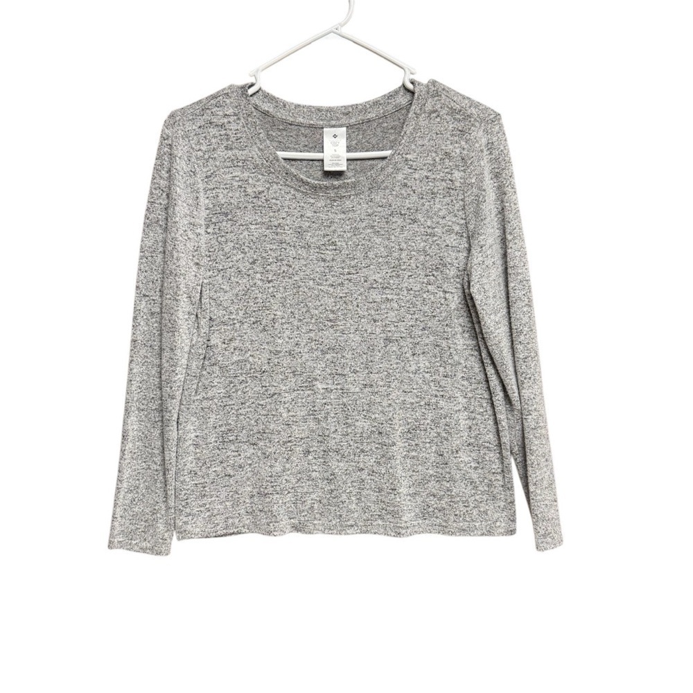 Members Mark size small Cozy Top Gray Long Sleeve Top scoop neck
